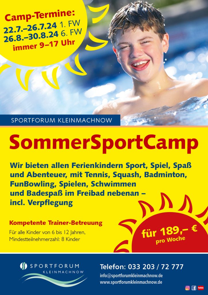 KinderSommerSportCamp 2024 im SportForum Kleinmachnow...