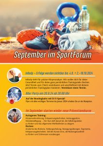 Der September im SportForum Kleinmachnow...