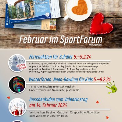 SportForum Kleinmachnow im Februar!